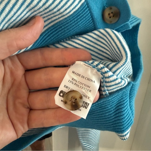 Ciao Lucia Lise Jacket in Sail Size Small Color Blue White - Picture 4 of 5